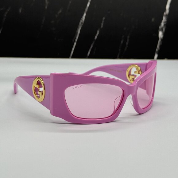 NEW GUCCI SUNGLASSES GG1412S 003 PINK WOMEN EYEWEAR main image 11